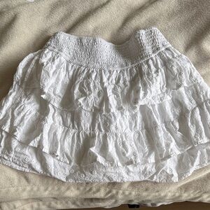 Hollister ultra high rise mini skirt medium white tiered